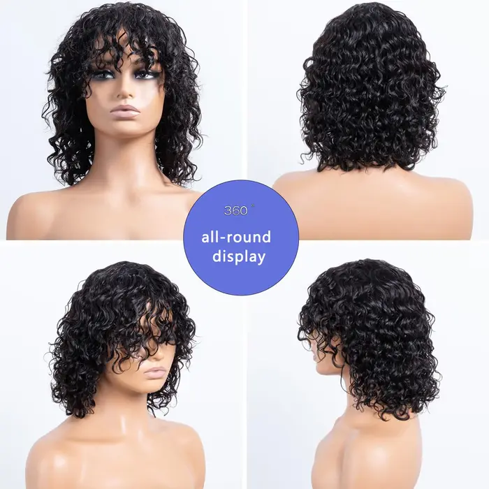 Perruque courte bouclée Jerry Curly Pixie Bob