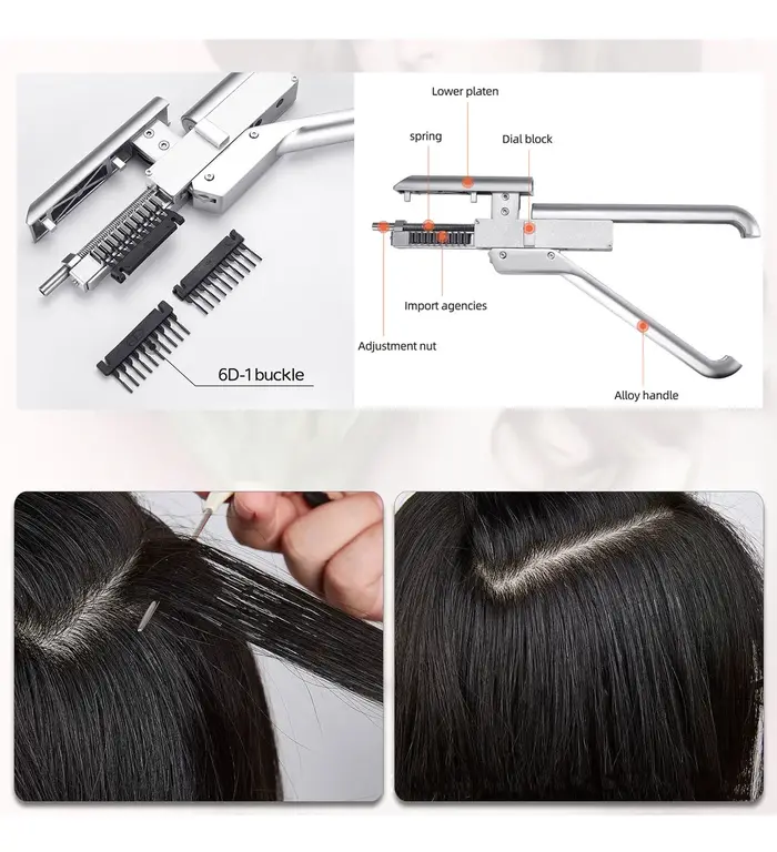 Machine d'extension de cheveux 6D