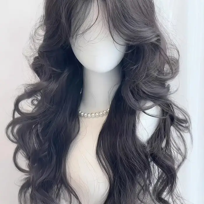Perruque noire Lolita pour femmes
