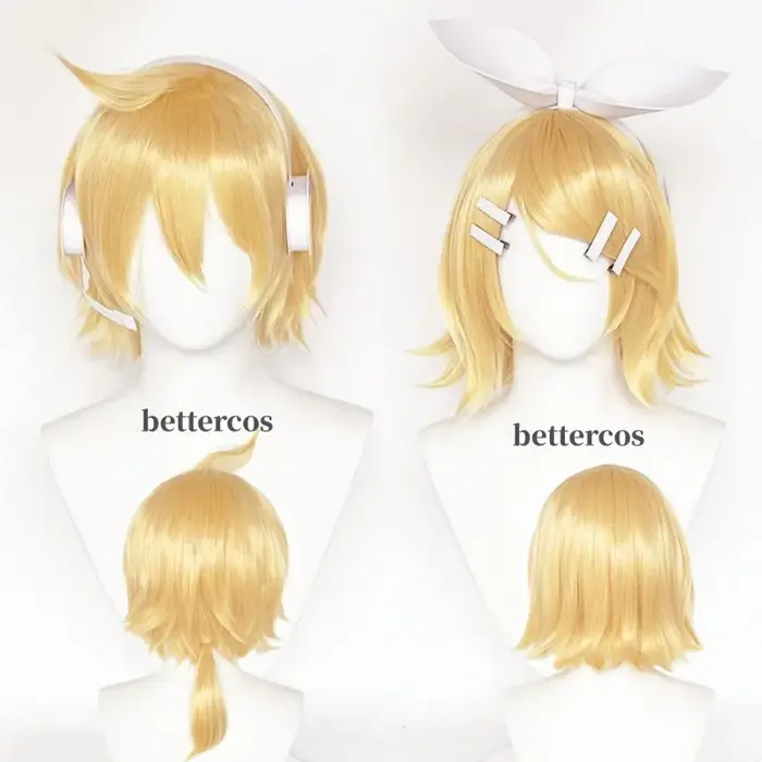 Perruque de Cosplay Blonde Courte de Haute Qualité