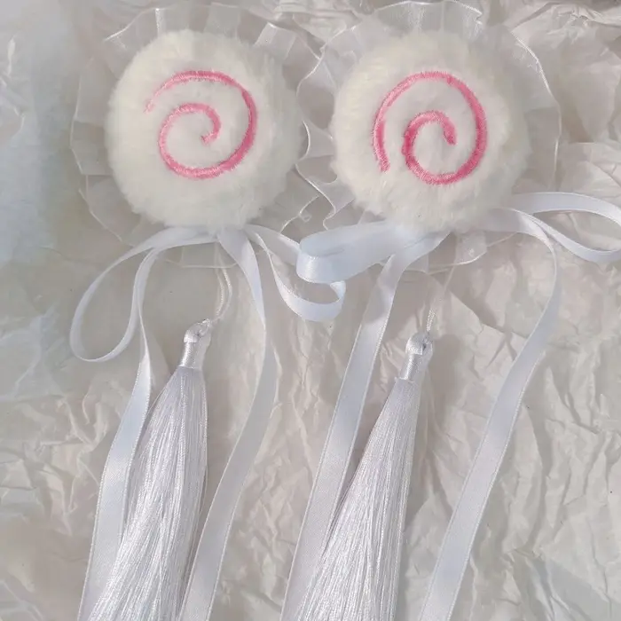 Pince à chignon en dentelle douce en peluche tourbillonnante