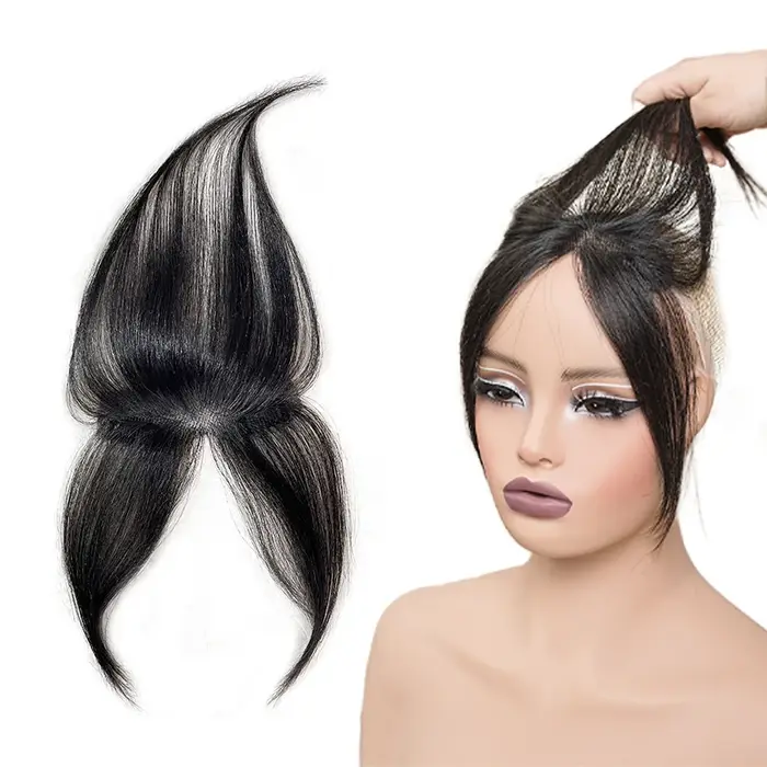 Extensions de cheveux naturels à clipser pour le front et les tempes