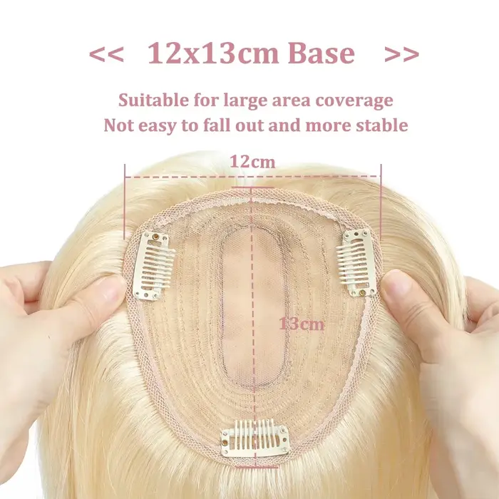 Topper 100 % cheveux humains | Postiches à clipser pour voyage | Compact et facile à emballer | Livraison directe