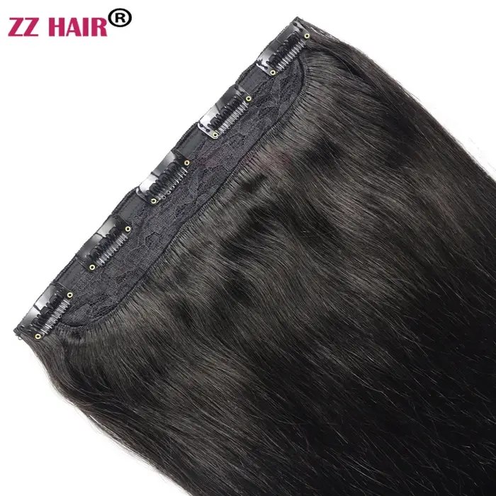 ZZHAIR-Extensions de Cheveux 100% Brésiliens Naturels Remy, Lisses, 16 à 24 Pouces, 140g, 1 Pièce pa