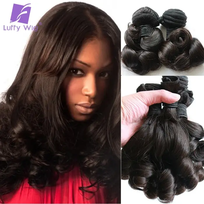 Luffy – tissage en lot brésilien naturel Remy bouclé et rebondissant