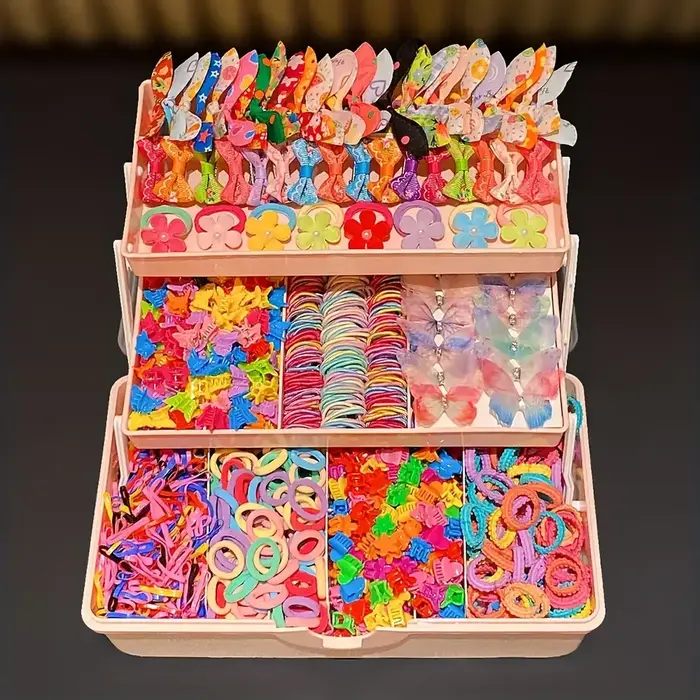 555 pièces/ensemble, pinces à cheveux papillon colorées pour filles