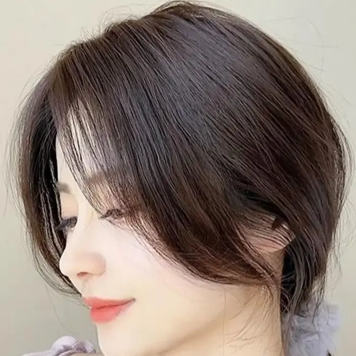 Frange à clipser naturelle pour femme