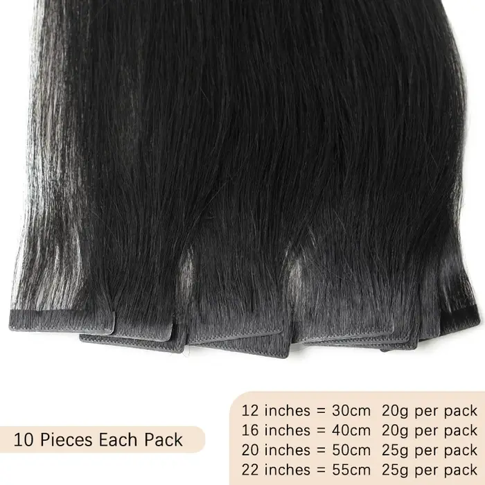 Extensions de cheveux invisibles à bandes adhésives
