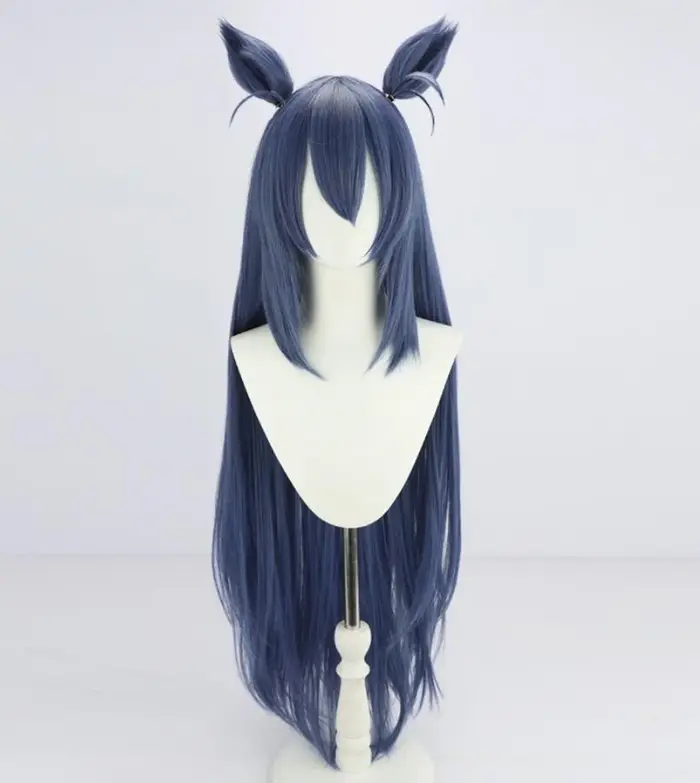 Cosplay Uma Musume jolie Derby Hishi Amazon perruque Halloween anime fête bleu longue