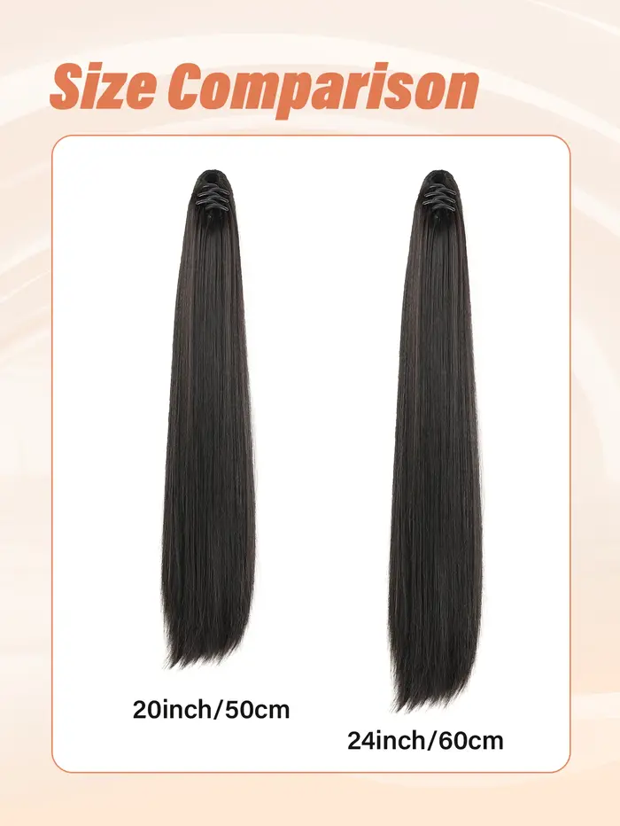 Extension de queue de cheval 20 "Extensions de cheveux à pince à griffes