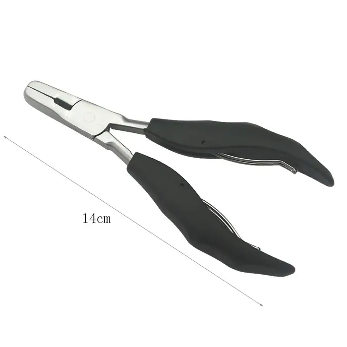 Pince d'extension de cheveux de Type U noir de 5.5 pouces, 1 pièce/lot, pour la fabrication d'extension de cheveux pré-collés