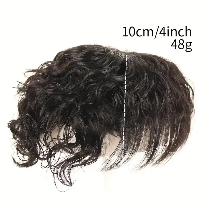 Perruque naturelle courte bouclée pour hommes