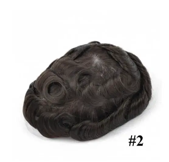 Douglas toupet perruques pour hommes respirant dentelle PU postiches mâle cheveux prothèse