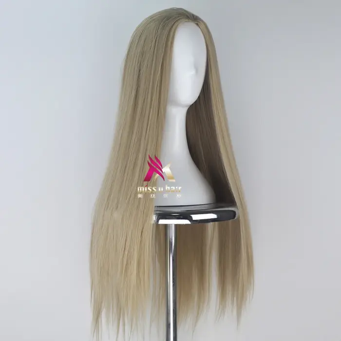 Halloween hommes Thranduil cosplay perruque roi d'elfe cheveux blonds longs et raides elfe roi Lee Pace
