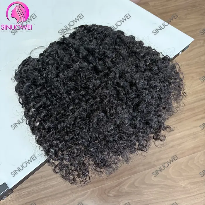 Prix de gros Cheveux humains naturels noirs ondulés birmans bruts