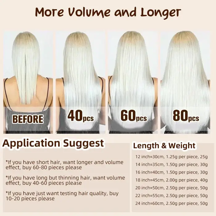 Isheeny – Extensions de cheveux naturels européens Remy, 18 pouces, 1.8g, Mini bande adhésive, 10 pièces