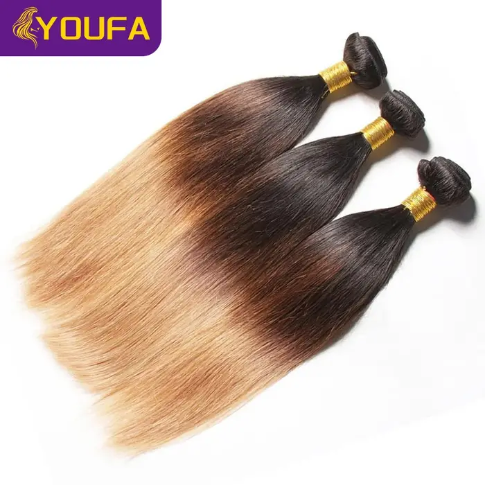 Mèches Brésiliennes 100% Naturelles Lisses Ombré