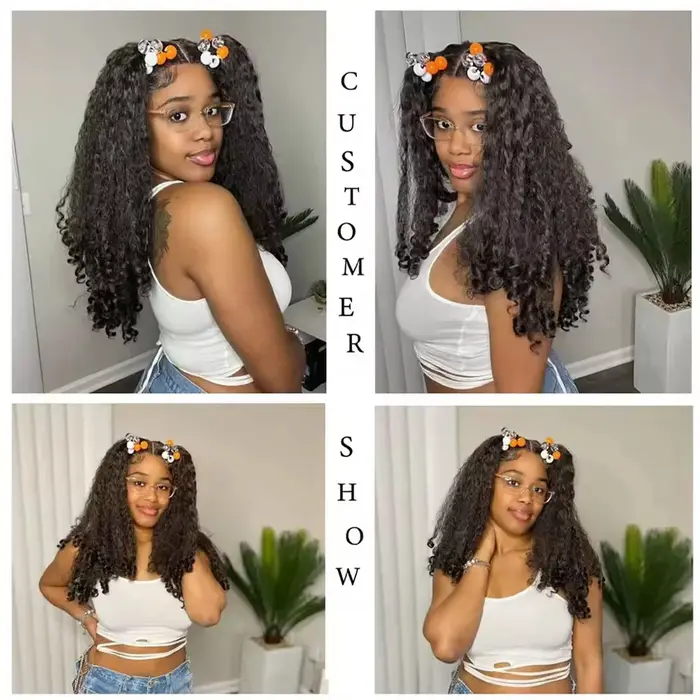 Perruque Lace Front Wig synthétique bouclée Afro 13x6