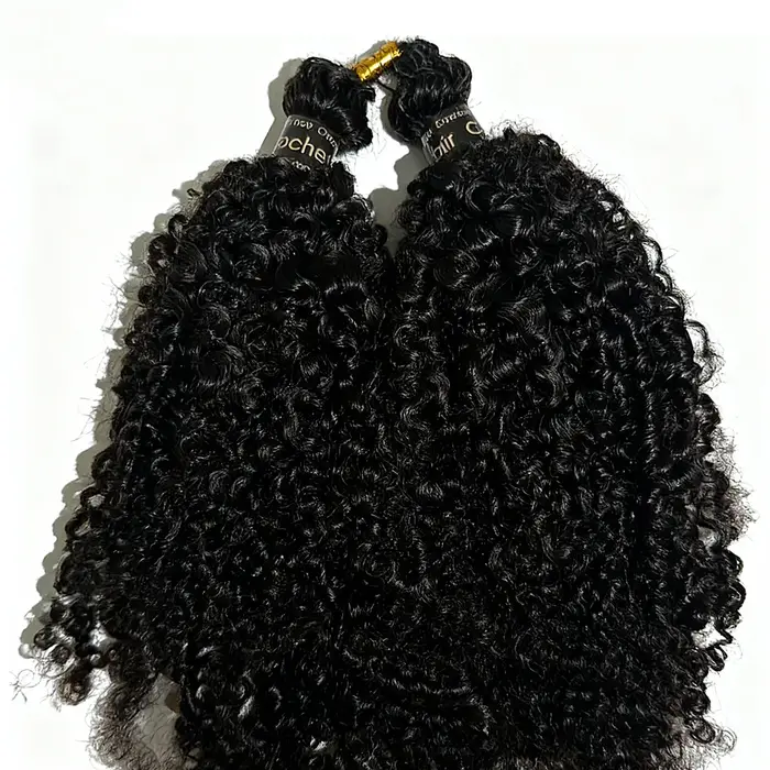 Nouvelles extensions de cheveux humains bouclés crépus pré-séparées pour crochet