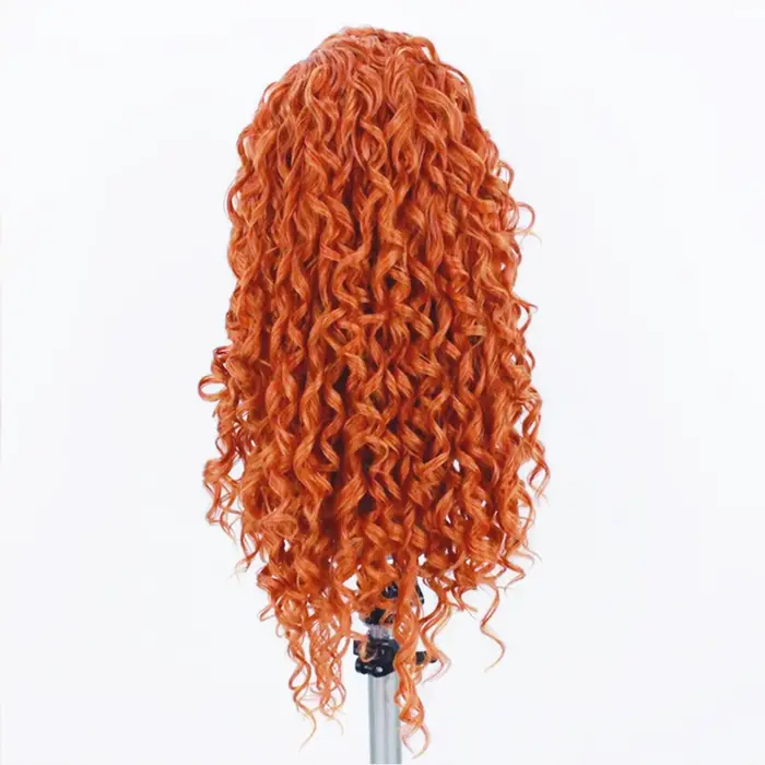 RONGDUOYI – perruque Lace Front Wig synthétique Orange