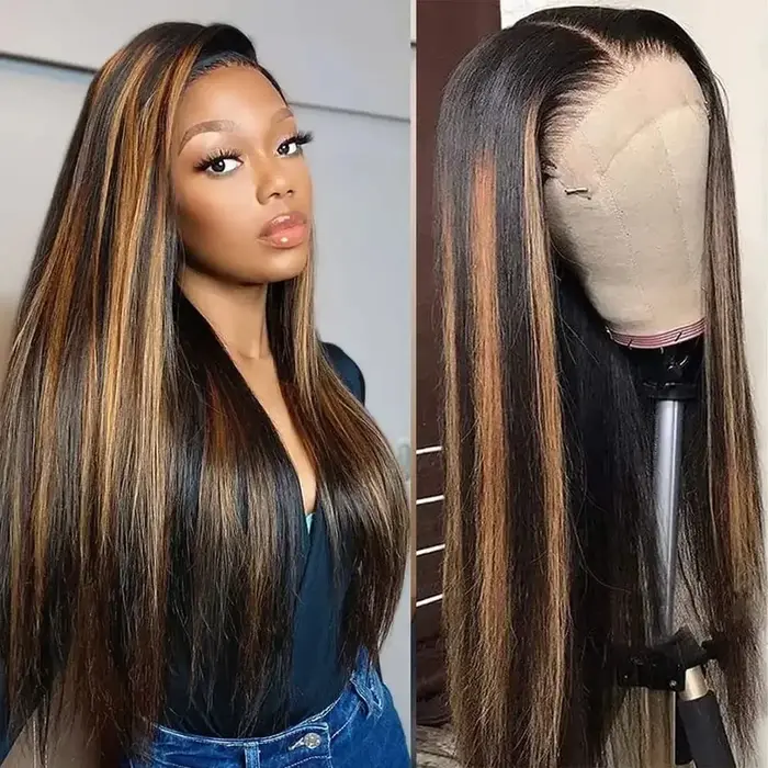 Perruque Lace Front Wig naturelle lisse sans colle
