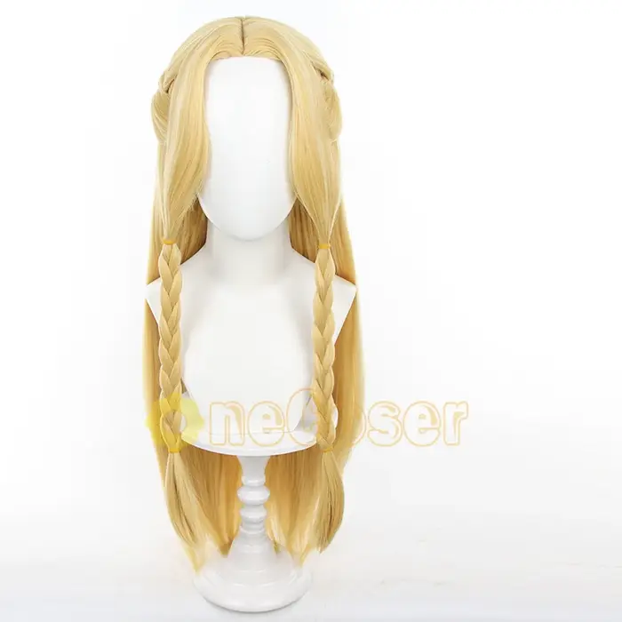 Marcille Donato Cosplay perruque Anime délicieux en donjon Blonde cheveux longs oreilles épingle