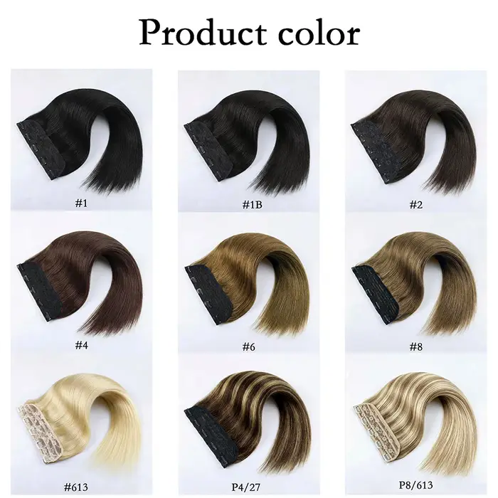 100% Clips brésiliens en une seule pièce Extension de cheveux naturel droit Remy