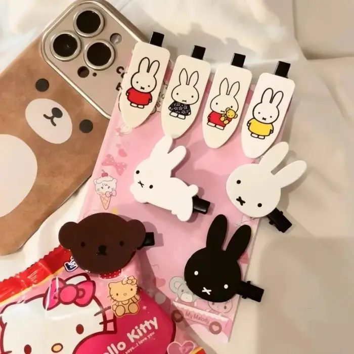 Miffy Lot de 2 pinces à cheveux mignonnes style dessin animé Kawaii