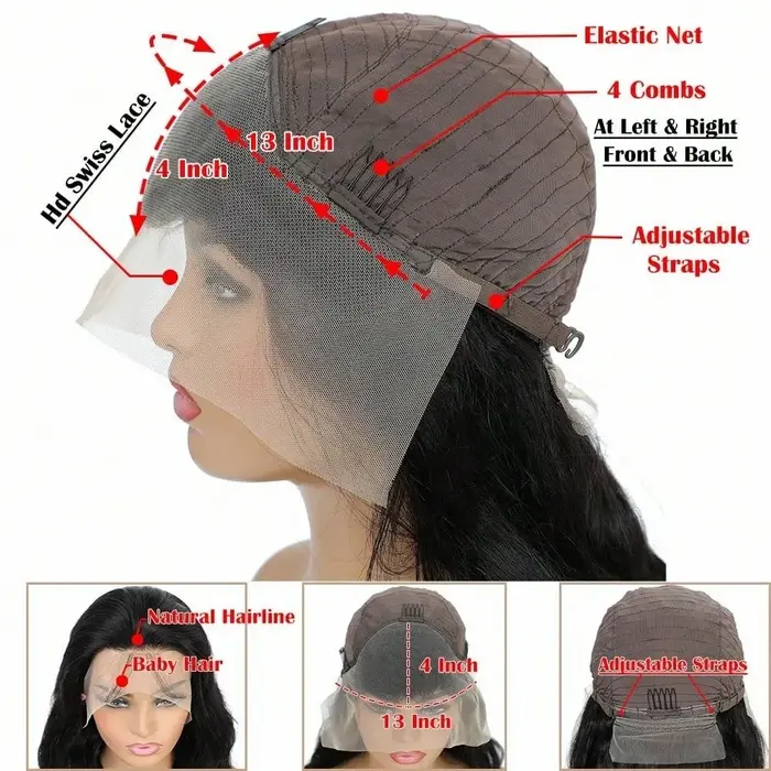Perruque de cheveux humains bouclés birmans 40-42 pouces, avec dentelle frontale HD 13x6, boucles Pi