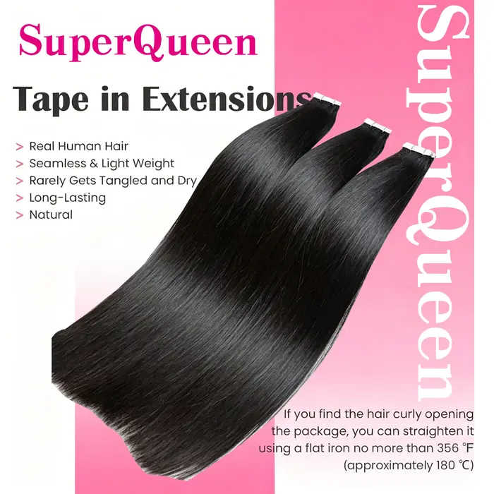 Extensions de cheveux humains à bandes adhésives