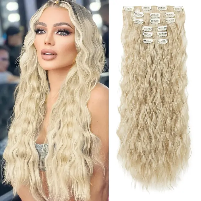 Extensions capillaires synthétiques à clips