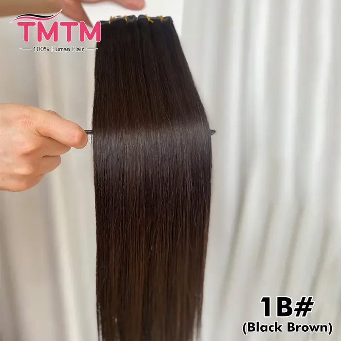 Extensions de cheveux humains Genius Weft de qualité supérieure 50/100g, cheveux Remy lisses invisib