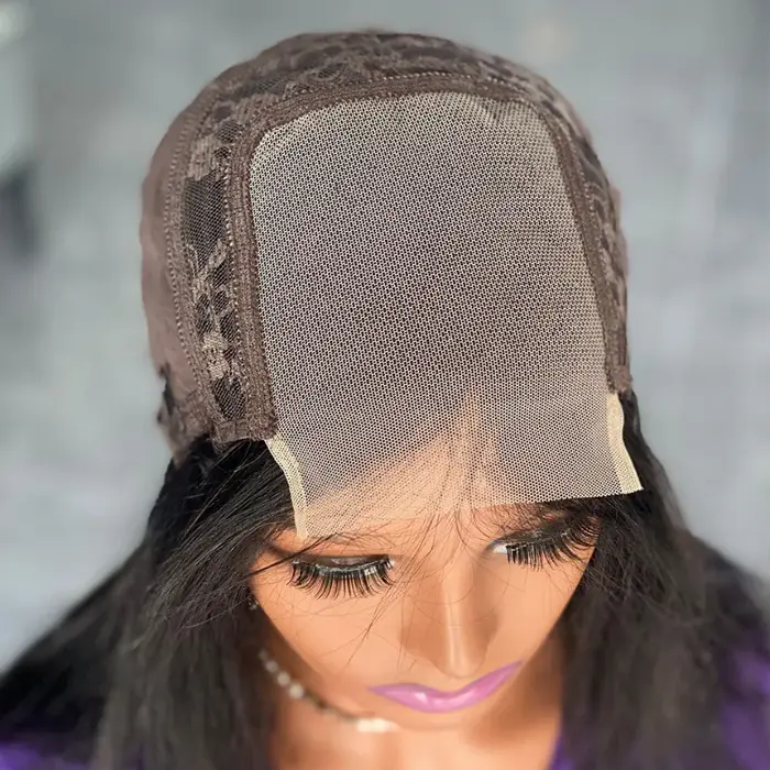 Grande - Valeur DD Bone Straight 4x4 Lace Wig. Cheveux humains vierges Remy de haute qualité