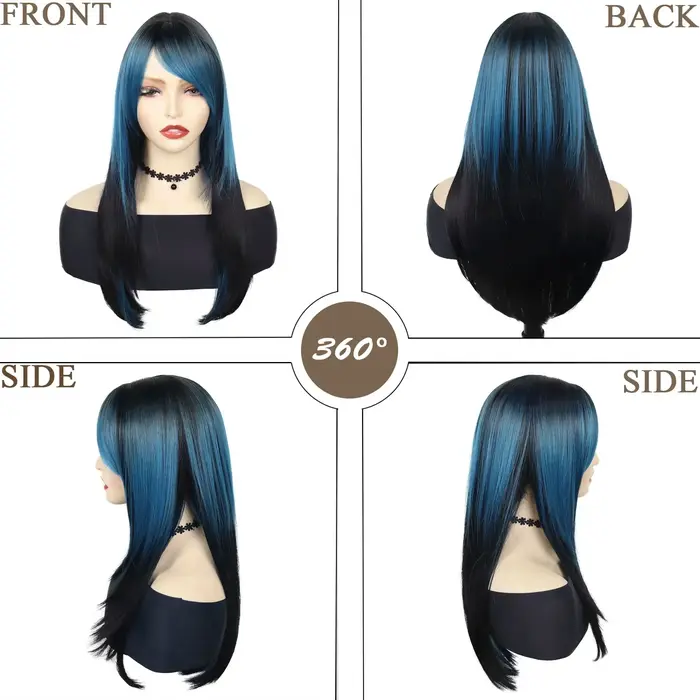 Perruque Synthétique Longue et Soyeuse pour Femme