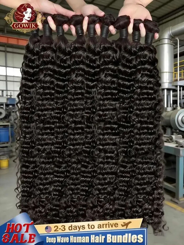32 34 pouces vague profonde cheveux humains 1 3 4 paquets brésilien vierge Remy non transformés tiss