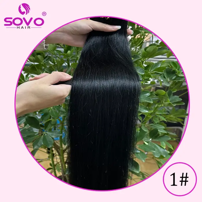 SOVO pince dans les Extensions de cheveux cheveux humains 3 pièces os droit pince Ins Extension de c