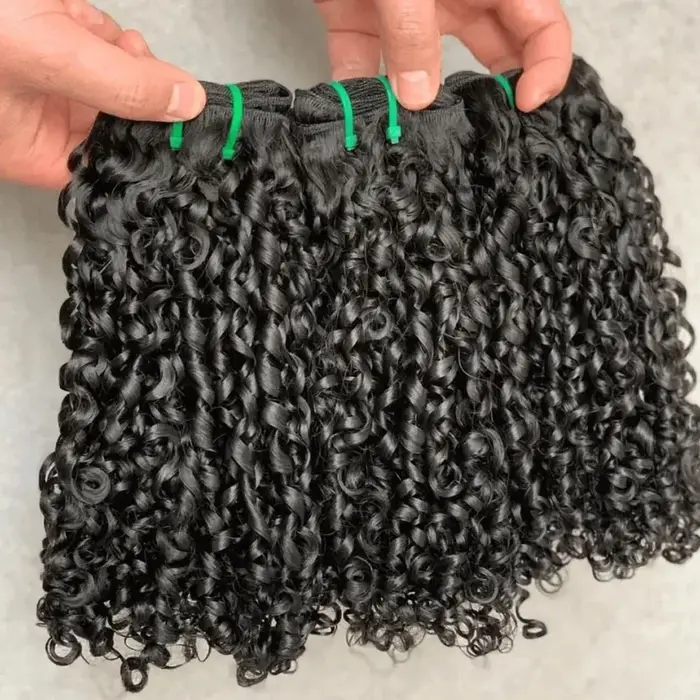 Lots de Cheveux Humains Bouclés Pixie, Lots de Cheveux Bouclés Profonds, Tissage de Cheveux Brésilie