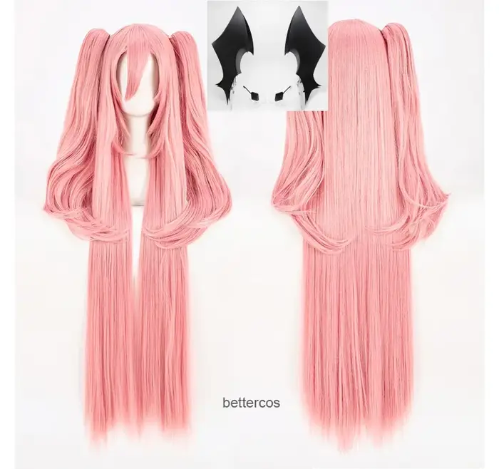 Owari no Seraph Of The End Krul Tepes Cosplay perruques 100CM longue pince droite queue de cheval résistant à la