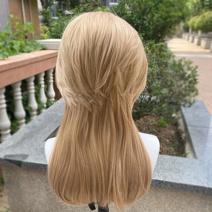 Perruques Lace Front wig synthétiques blondes de couleurs mélangées 13x4