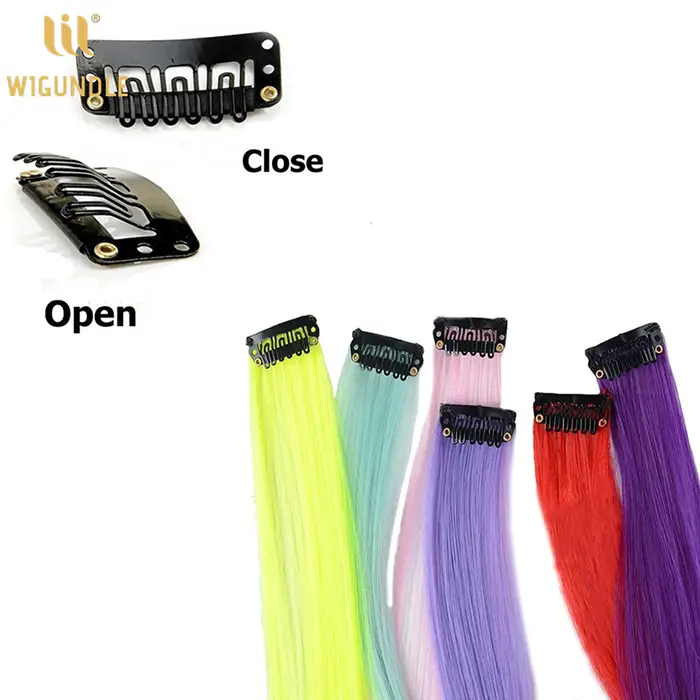 Extensions de cheveux synthétiques lisses de 22 pouces de long