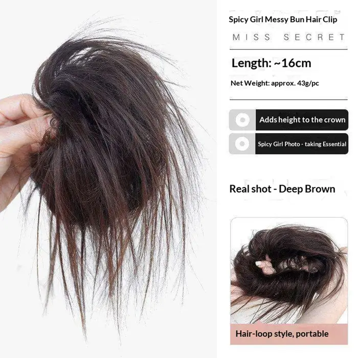 Nouvelle Postiche Synthétique Chignon Effet Désordonné