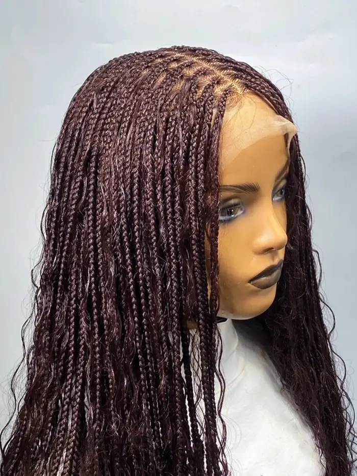 Perruque tressée Boho |   Perruques Full Lace | Perruque femme noire |   Perruque Cornrow |   Perruq
