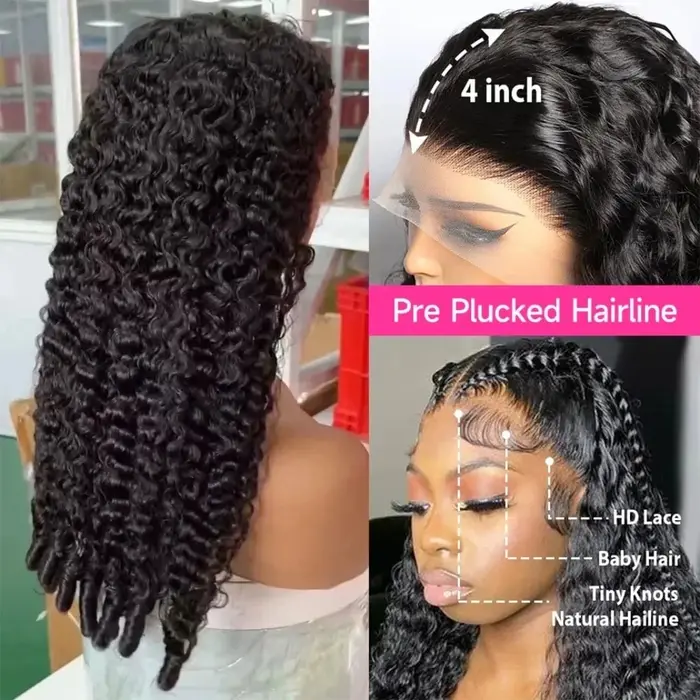 Perruque de dentelle Hd 13x6 cheveux humains 210 densité perruque bouclée birmane cheveux humains pr