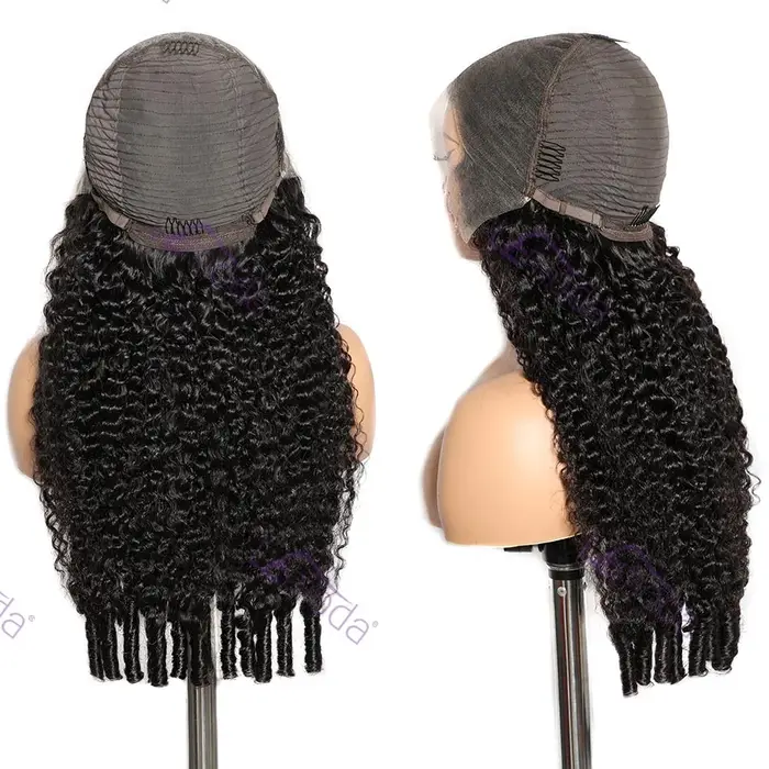 Lemoda birman perruque bouclée cheveux humains 13x6 pleine fleur HD perruque de dentelle transparent