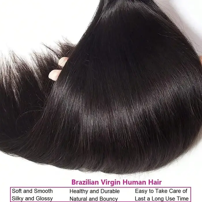 Cheveux humains 36 40 pouces os droit