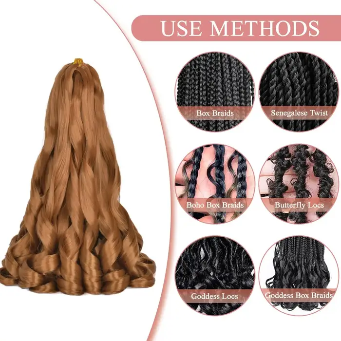 Extensions de cheveux synthétiques pour tresses françaises