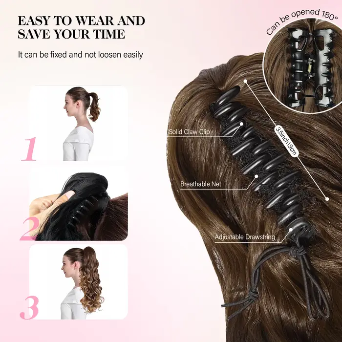 Extensions capillaires synthétiques bouclées et ondulées de 12 pouces, postiche courte et moelleuse