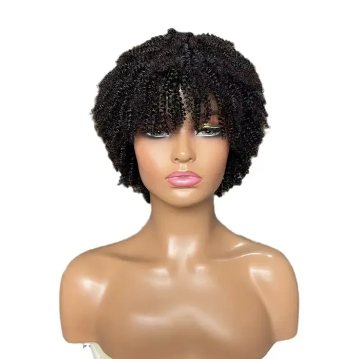 Perruque afro bouclée en cheveux humains de qualité supérieure