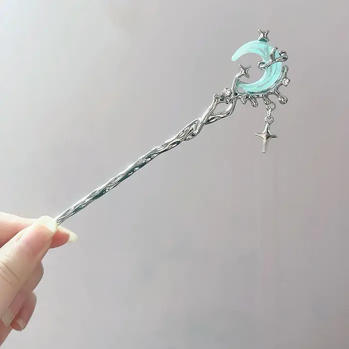 Épingles à cheveux élégantes en forme de lune pour femmes