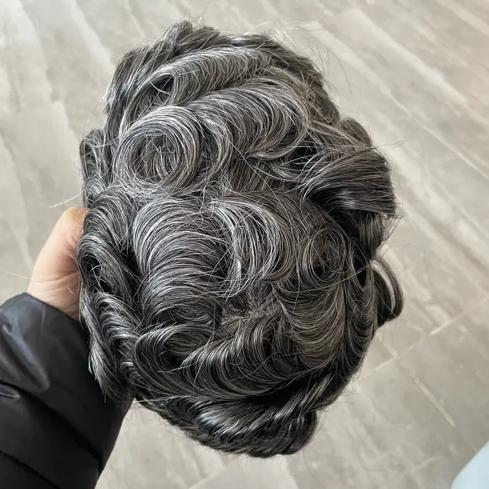 Perruques pour hommes en micro-peau fine, brun, gris, noir 1B30 1B40 1B50, les moins chères, super d